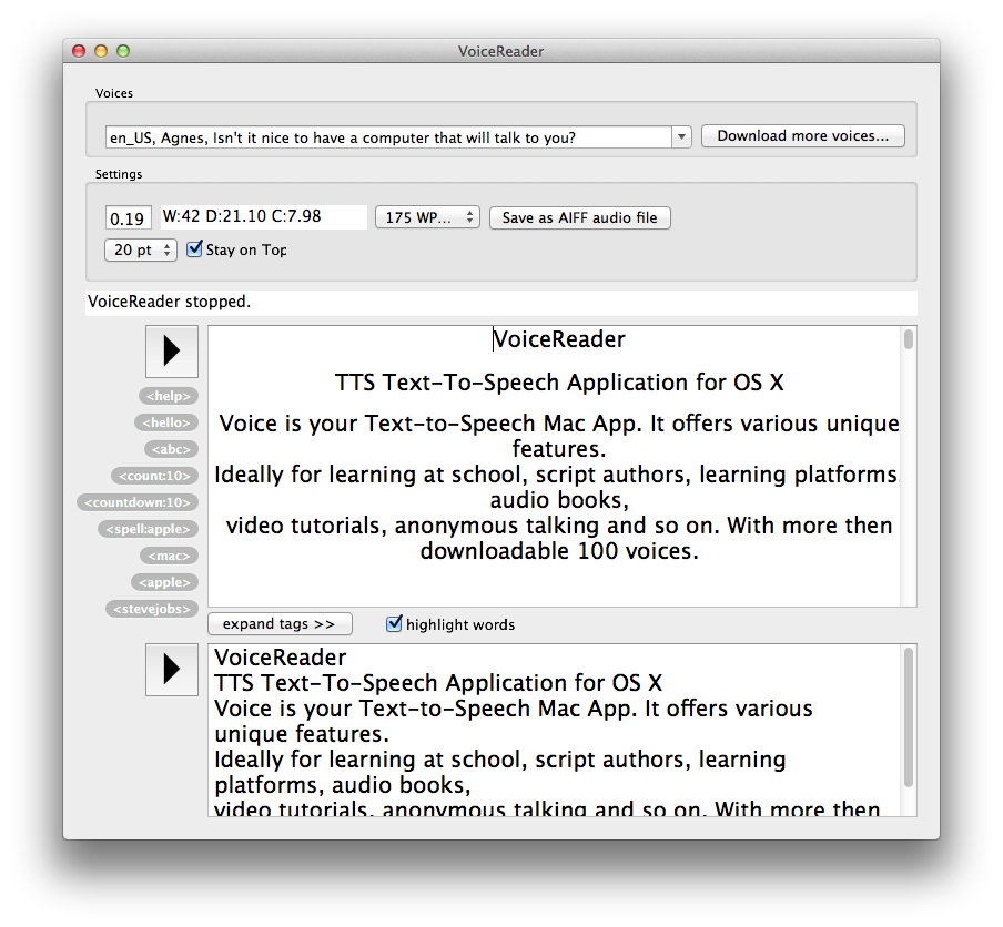 mac speech to text word commands